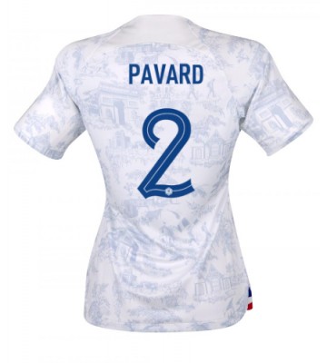 Francja Benjamin Pavard #2 Koszulka Wyjazdowych Kobiety MŚ 2022 Krótki Rękaw